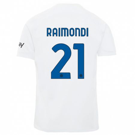 Kandiny Muži Paolo Raimondi #21 Biely Dresy Idegenbeli Csapatmez 2023/24 Triĭká