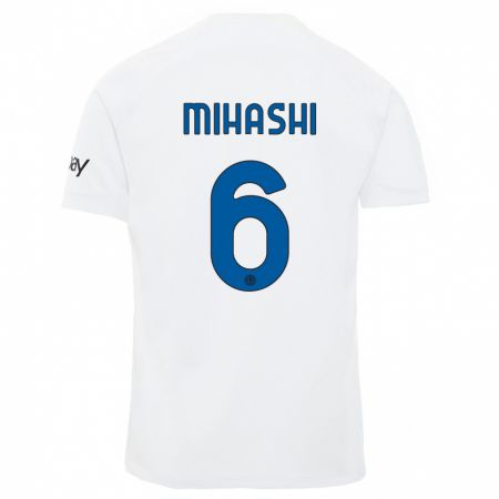 Kandiny Muži Mana Mihashi #6 Biely Dresy Idegenbeli Csapatmez 2023/24 Triĭká
