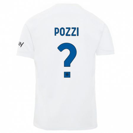 Kandiny Muži Andrea Pozzi #0 Biely Dresy Idegenbeli Csapatmez 2023/24 Triĭká