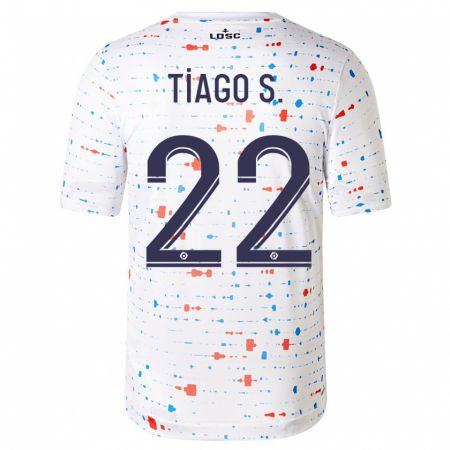 Kandiny Muži Tiago Santos #22 Biely Dresy Idegenbeli Csapatmez 2023/24 Triĭká