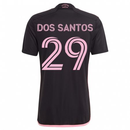 Kandiny Muži Cj Dos Santos #29 Čierna Dresy Idegenbeli Csapatmez 2023/24 Triĭká