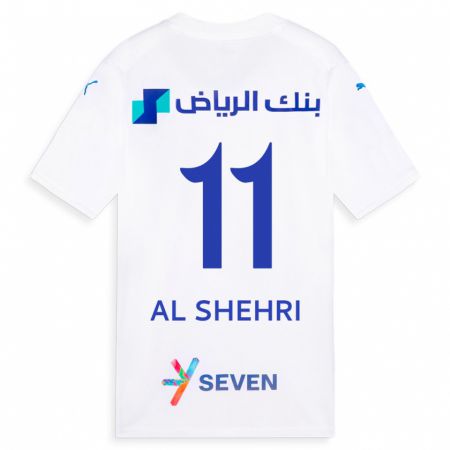 Kandiny Muži Saleh Al-Shehri #11 Biely Dresy Idegenbeli Csapatmez 2023/24 Triĭká