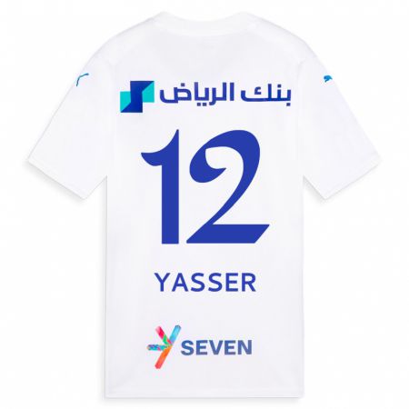 Kandiny Muži Yasser Al-Shahrani #12 Biely Dresy Idegenbeli Csapatmez 2023/24 Triĭká