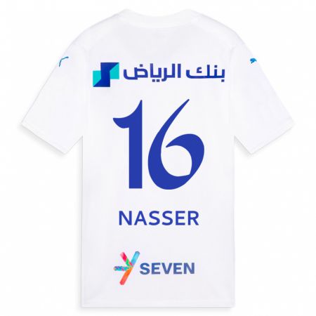 Kandiny Muži Nasser Al-Dawsari #16 Biely Dresy Idegenbeli Csapatmez 2023/24 Triĭká