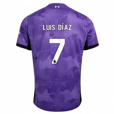 Kandiny Muži Luis Díaz #7 Fialová Dresy Tretia Csapatmez 2023/24 Triĭká