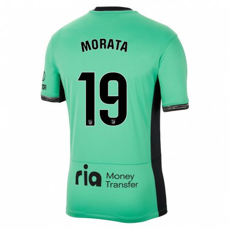Kandiny Muži Álvaro Morata #19 Jarná Zelená Dresy Tretia Csapatmez 2023/24 Triĭká