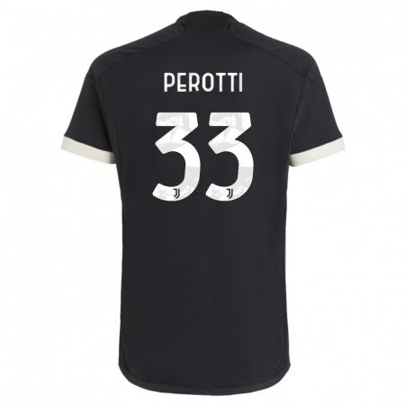 Kandiny Muži Clemente Perotti #33 Čierna Dresy Tretia Csapatmez 2023/24 Triĭká