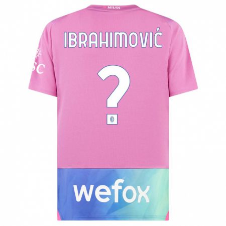 Kandiny Muži Maximilian Ibrahimović #0 Ružovo Fialová Dresy Tretia Csapatmez 2023/24 Triĭká