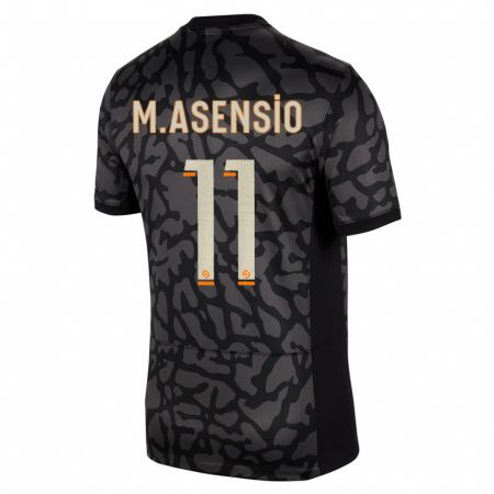Kandiny Muži Marco Asensio #11 Čierna Dresy Tretia Csapatmez 2023/24 Triĭká
