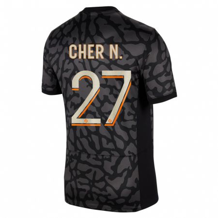 Kandiny Muži Cher Ndour #27 Čierna Dresy Tretia Csapatmez 2023/24 Triĭká