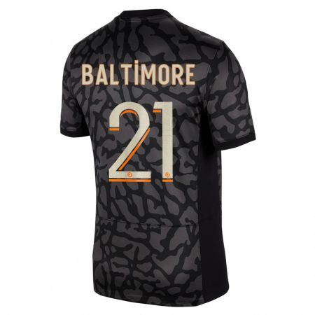 Kandiny Muži Sandy Baltimore #21 Čierna Dresy Tretia Csapatmez 2023/24 Triĭká
