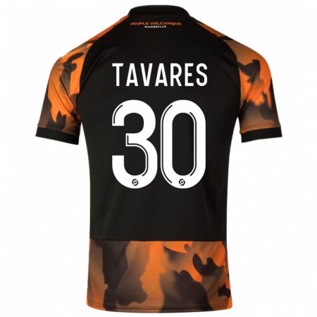 Kandiny Muži Nuno Tavares #30 Čierna Oranžová Dresy Tretia Csapatmez 2023/24 Triĭká