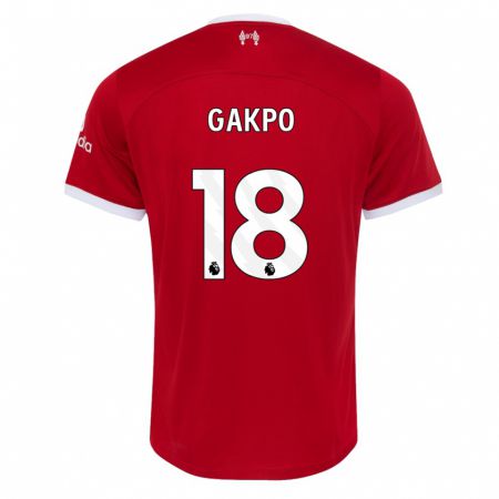 Kandiny Ženy Cody Gakpo #18 Červená Dresy Hazai Csapatmez 2023/24 Triĭká