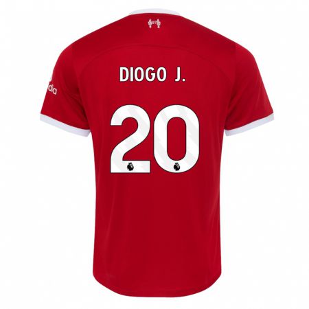Kandiny Ženy Diogo Jota #20 Červená Dresy Hazai Csapatmez 2023/24 Triĭká