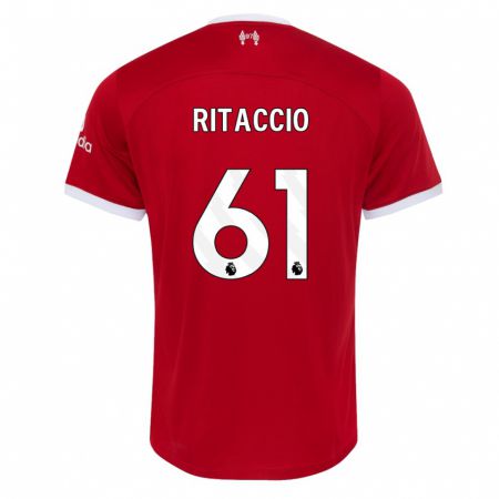 Kandiny Ženy Matteo Ritaccio #61 Červená Dresy Hazai Csapatmez 2023/24 Triĭká