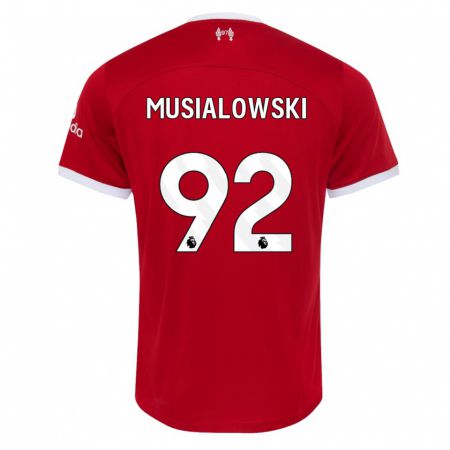 Kandiny Ženy Mateusz Musialowski #92 Červená Dresy Hazai Csapatmez 2023/24 Triĭká