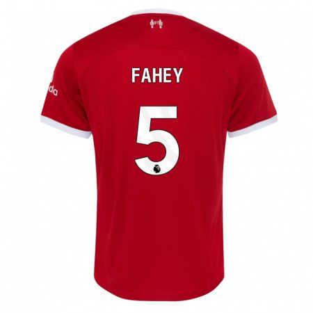 Kandiny Ženy Niamh Fahey #5 Červená Dresy Hazai Csapatmez 2023/24 Triĭká