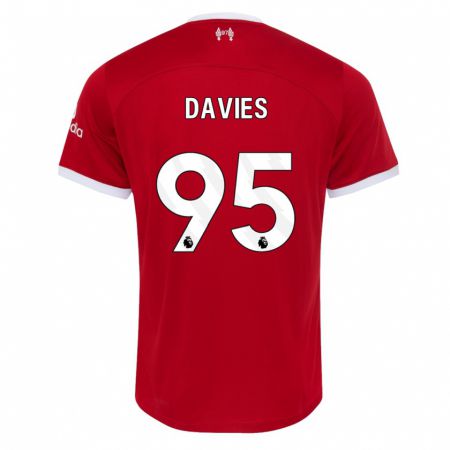 Kandiny Ženy Harvey Davies #95 Červená Dresy Hazai Csapatmez 2023/24 Triĭká