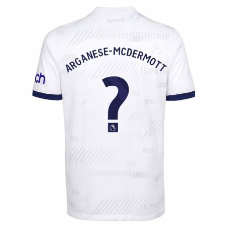 Kandiny Ženy Pele Arganese-Mcdermott #0 Biely Dresy Hazai Csapatmez 2023/24 Triĭká