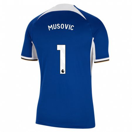 Kandiny Ženy Zecira Musovic #1 Modrá Dresy Hazai Csapatmez 2023/24 Triĭká