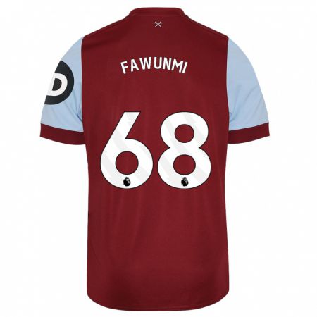Kandiny Ženy Favour Fawunmi #68 Maroon Dresy Hazai Csapatmez 2023/24 Triĭká