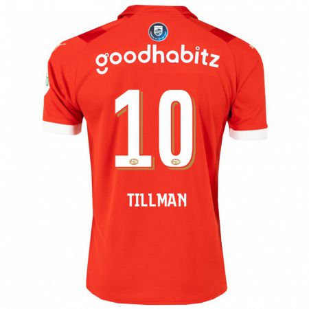 Kandiny Ženy Malik Tillman #10 Červená Dresy Hazai Csapatmez 2023/24 Triĭká