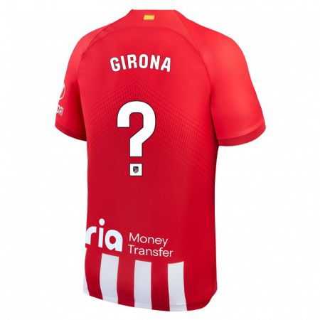 Kandiny Ženy Raúl Girona #0 Červená Biela Dresy Hazai Csapatmez 2023/24 Triĭká