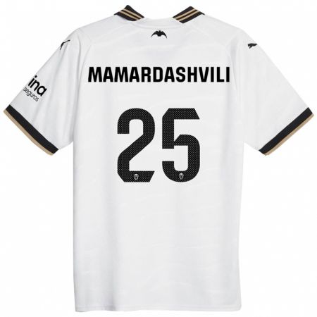 Kandiny Ženy Giorgi Mamardashvili #25 Biely Dresy Hazai Csapatmez 2023/24 Triĭká