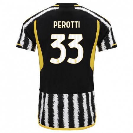 Kandiny Ženy Clemente Perotti #33 Čierna Biela Dresy Hazai Csapatmez 2023/24 Triĭká