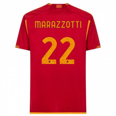 Kandiny Ženy Fabrizio Marazzotti #22 Červená Dresy Hazai Csapatmez 2023/24 Triĭká