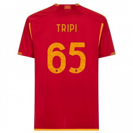 Kandiny Ženy Filippo Tripi #65 Červená Dresy Hazai Csapatmez 2023/24 Triĭká