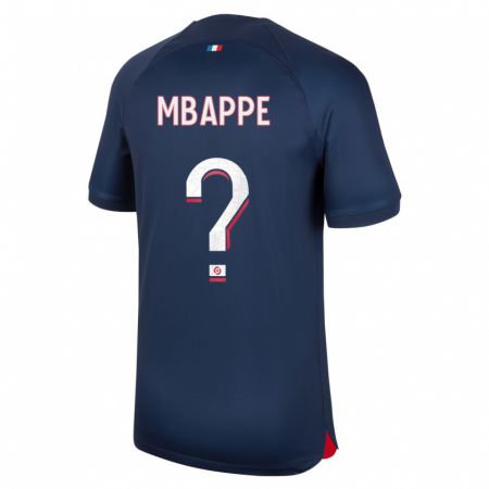 Kandiny Ženy Ethan Mbappé #0 Modrá Červená Dresy Hazai Csapatmez 2023/24 Triĭká