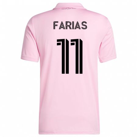 Kandiny Ženy Facundo Farías #11 Ružová Dresy Hazai Csapatmez 2023/24 Triĭká