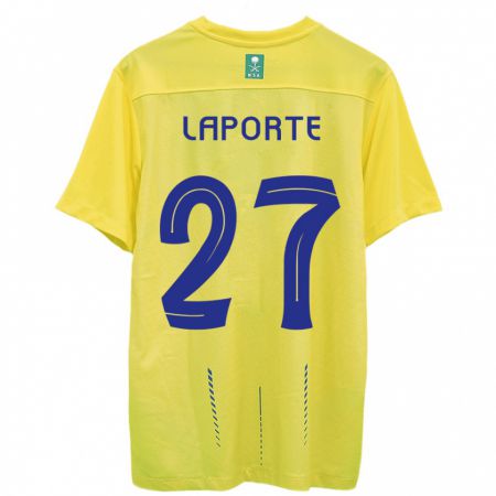 Kandiny Ženy Aymeric Laporte #27 Žltá Dresy Hazai Csapatmez 2023/24 Triĭká