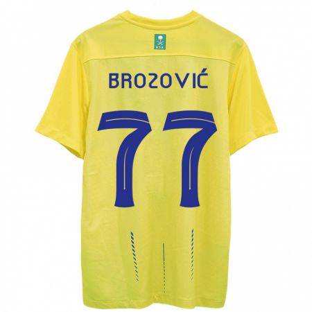 Kandiny Ženy Marcelo Brozovic #77 Žltá Dresy Hazai Csapatmez 2023/24 Triĭká