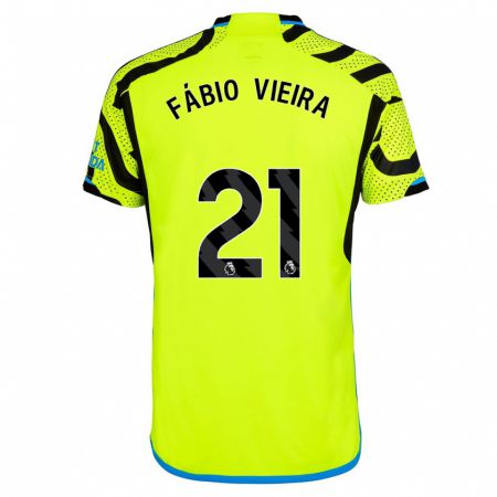 Kandiny Ženy Fábio Vieira #21 Žltá Dresy Idegenbeli Csapatmez 2023/24 Triĭká
