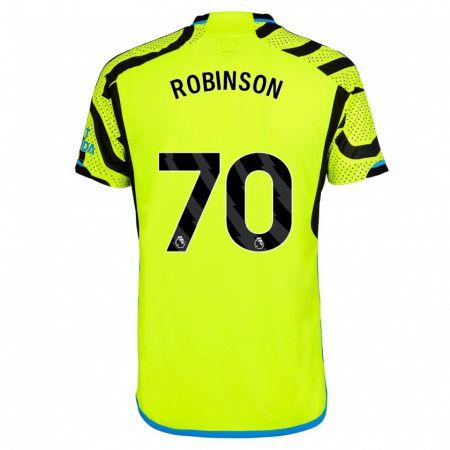 Kandiny Ženy Josh Robinson #70 Žltá Dresy Idegenbeli Csapatmez 2023/24 Triĭká