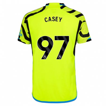 Kandiny Ženy Dan Casey #97 Žltá Dresy Idegenbeli Csapatmez 2023/24 Triĭká
