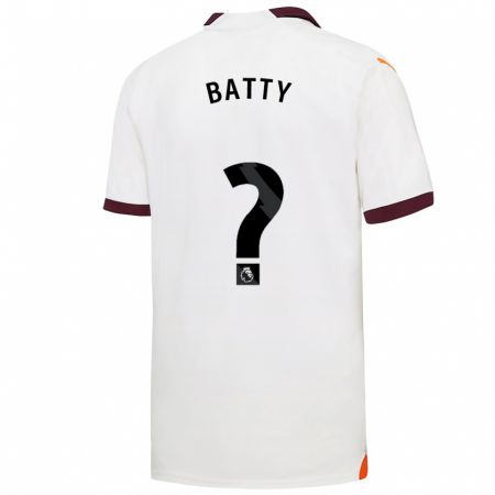 Kandiny Ženy Daniel Batty #0 Biely Dresy Idegenbeli Csapatmez 2023/24 Triĭká
