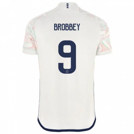 Kandiny Ženy Brian Brobbey #9 Biely Dresy Idegenbeli Csapatmez 2023/24 Triĭká