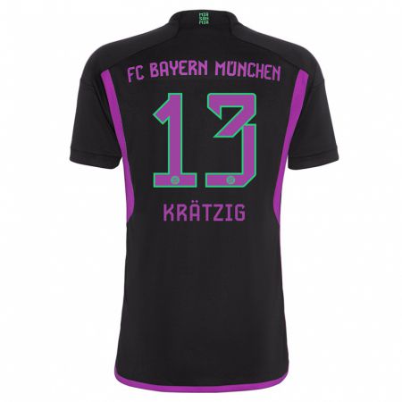 Kandiny Ženy Frans Krätzig #13 Čierna Dresy Idegenbeli Csapatmez 2023/24 Triĭká