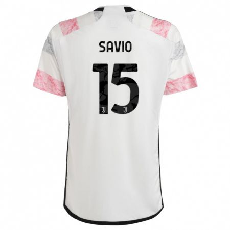 Kandiny Ženy Federico Savio #15 Biela Ružová Dresy Idegenbeli Csapatmez 2023/24 Triĭká