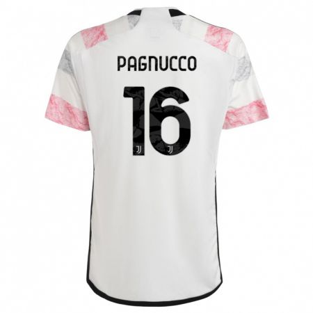 Kandiny Ženy Filippo Pagnucco #16 Biela Ružová Dresy Idegenbeli Csapatmez 2023/24 Triĭká