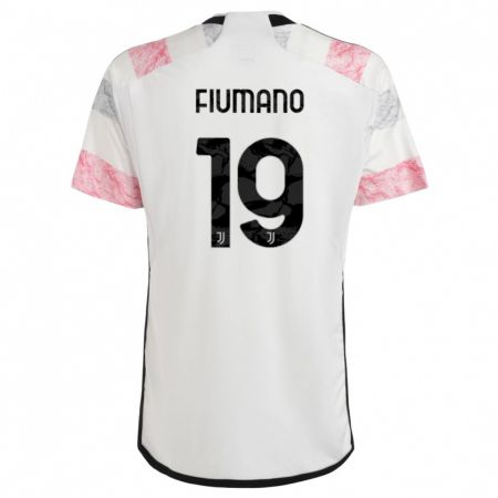 Kandiny Ženy Filippo Fiumano #19 Biela Ružová Dresy Idegenbeli Csapatmez 2023/24 Triĭká