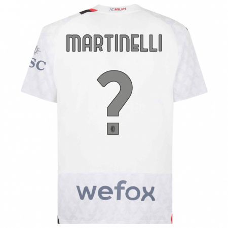 Kandiny Ženy Riccardo Martinelli #0 Biely Dresy Idegenbeli Csapatmez 2023/24 Triĭká