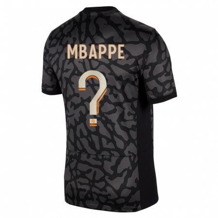 Kandiny Ženy Ethan Mbappé #0 Čierna Dresy Tretia Csapatmez 2023/24 Triĭká