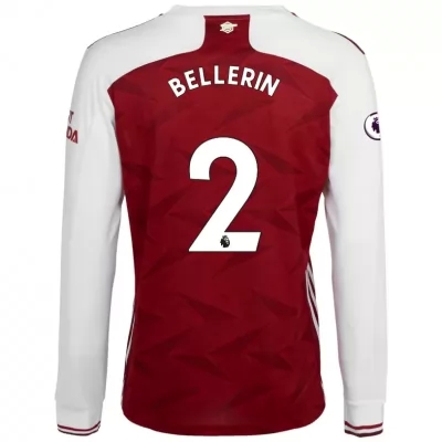 Deti Futbal Hector Bellerin #2 Domáci Biely Červená Dresy 2020/21 Košele Dres
