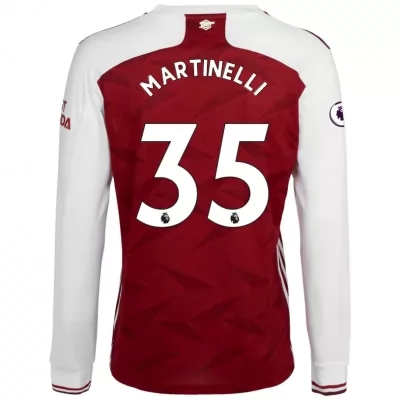 Deti Futbal Gabriel Martinelli #35 Domáci Biely Červená Dresy 2020/21 Košele Dres