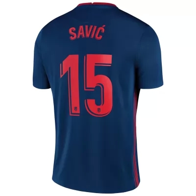 Deti Futbal Stefan Savic #15 Vonkajší Kráľovská Modrá Dresy 2020/21 Košele Dres