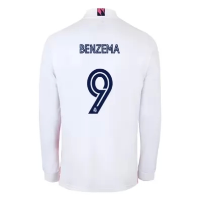Muži Futbal Karim Benzema #9 Domáci Biely Dresy 2020/21 Košele Dres